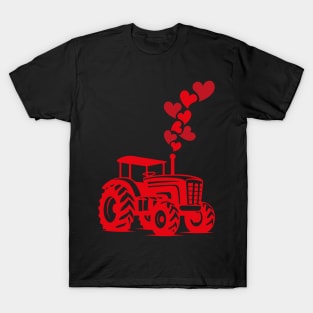 Tractor Cute Valentines Day T-Shirt